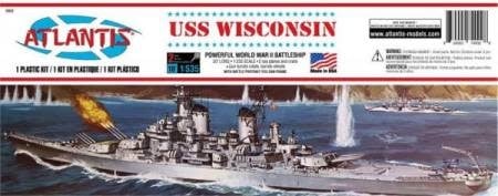 463 USS Wisconsin Battleship BB-64 Plastic Model Kit 1/535