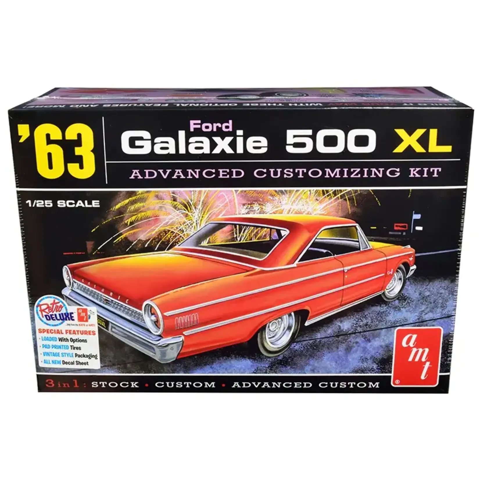 AMT 1186 1/25 1963 Ford Galaxie 500 XL Advanced Customizing Car 3 in 1