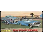 AMT 1223 1/25 Cal Drag Combo 64 Galaxie AWB Falcon & Trailer
