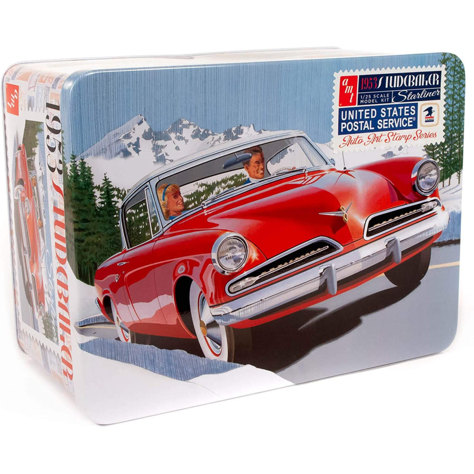 AMT 1251 1953 Studebaker Starliner - USPS with Collectible Tin