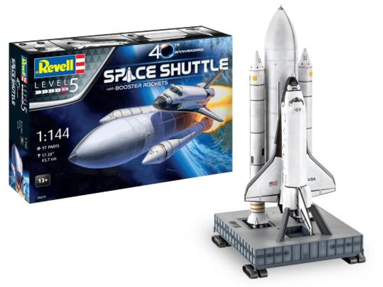 805674 1/144 Space Shuttle w/ Booster Rockets 40th Anniv