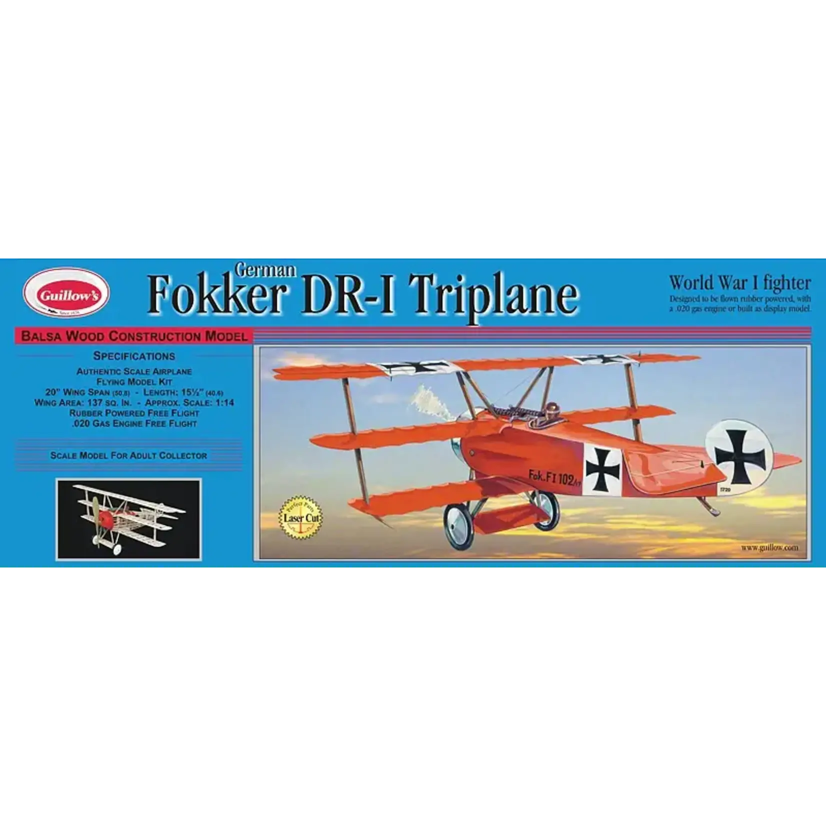Guillows 204 Fokker DR-I Triplane