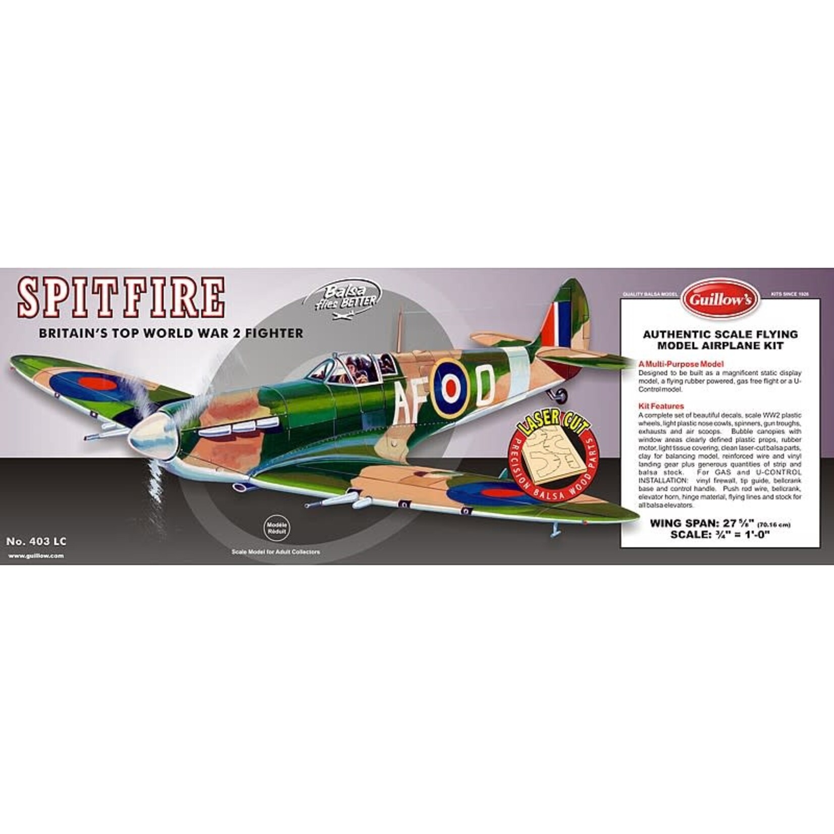 Guillows 403 Supermarine Spitfire