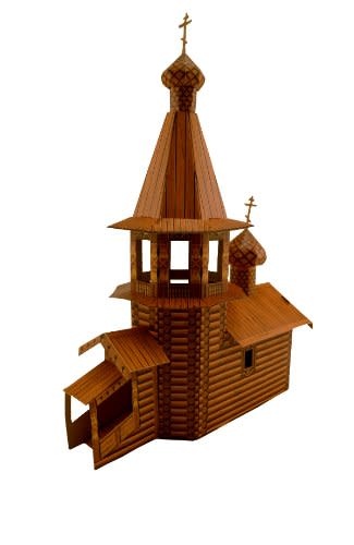 039 Wooden Church by Clever Paper