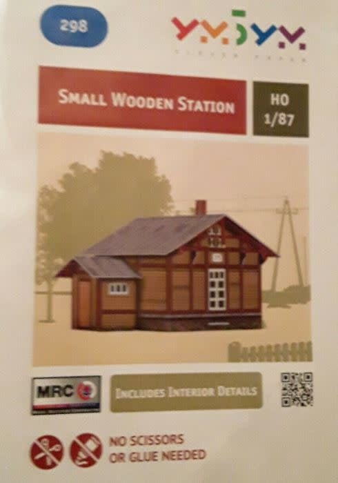 298 HO Small Wooden Station by Clever Paper