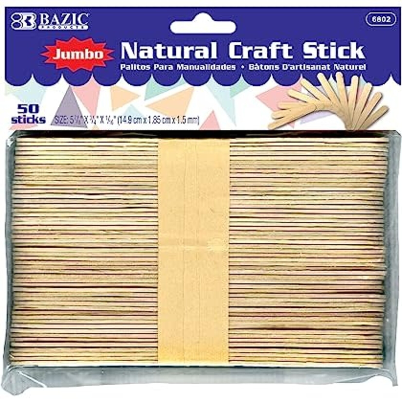 Bazic 6802 Jumbo Craft sticks 50
