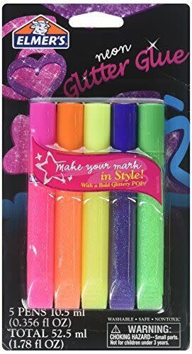 Neon Glitter Glue Sticks