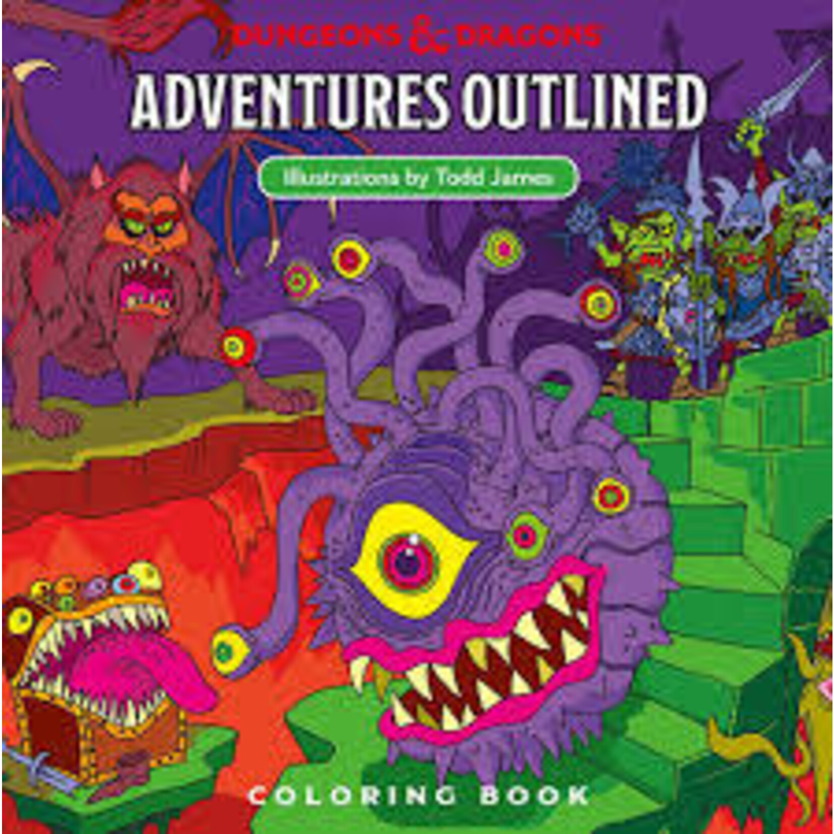 D&D WOCC6035: D&D Adventures Outlined Coloring Book