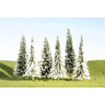 Bachmann 32102 SceneScapes Pine Trees w/Snow 3''-4''/9pc