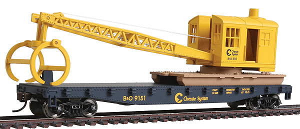 9311782 HO Chessie Flatcar with Logging Crane