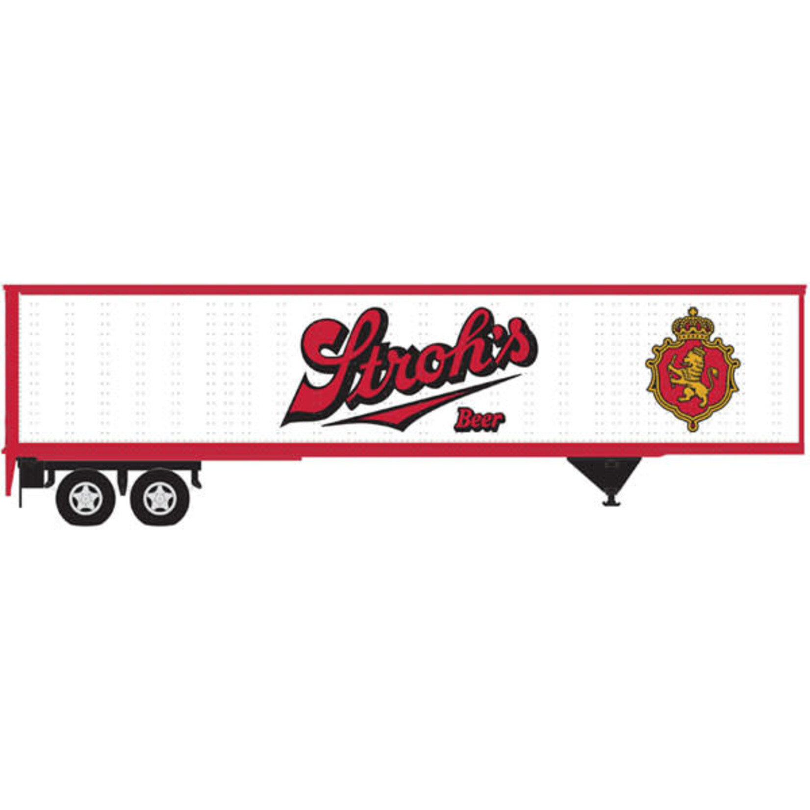 Atlas 20006317 HO 45' Pines Trailer Stroh's Beer (Red/White/Gold)