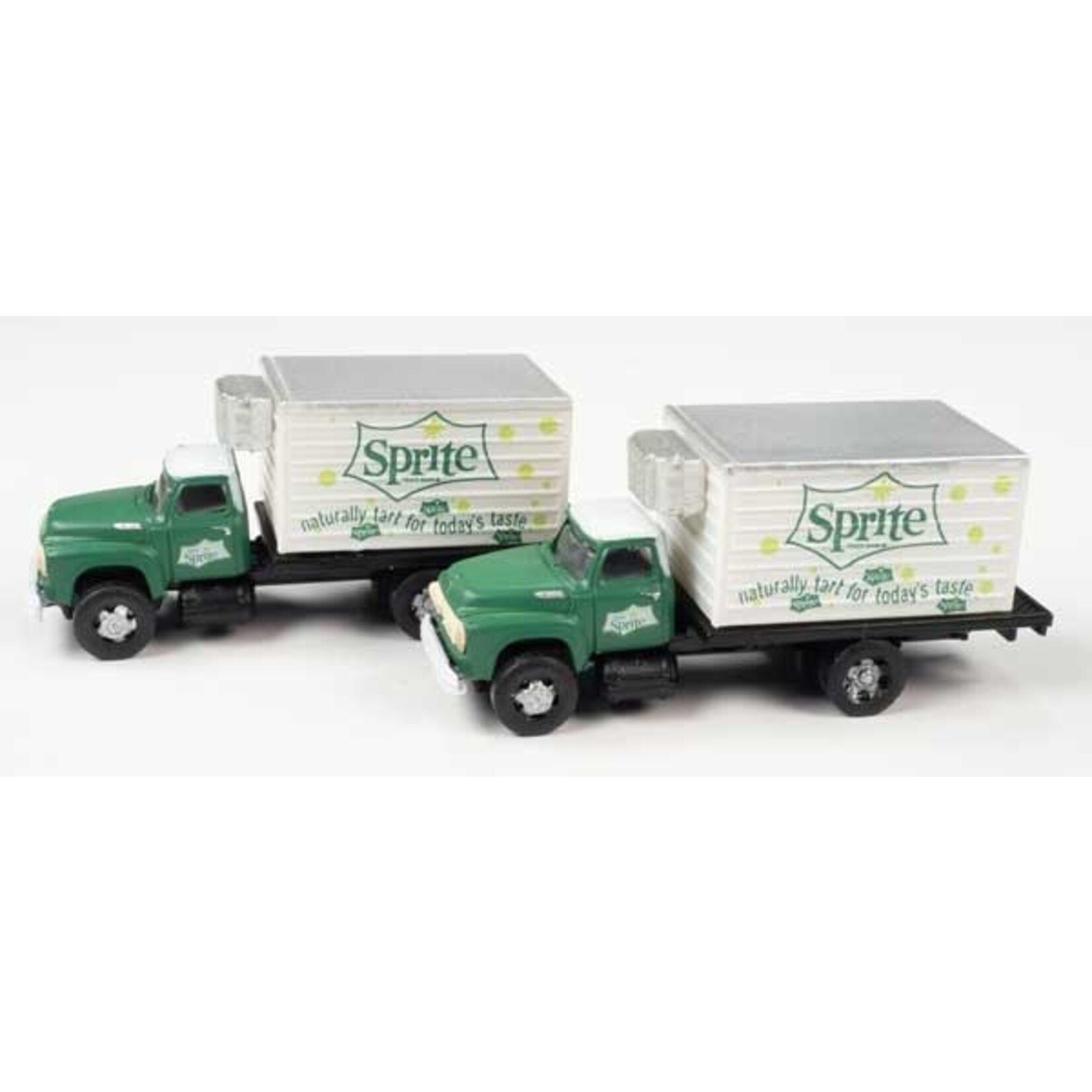 Classic Metal Works 50439 N 1954 Ford Refrigerator Box Truck - Sprite - 2 Pack