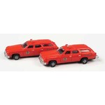 Classic Metal Works 50445 HO 1976 Buick Estate Wagon - Fire Chief - 2 Pack