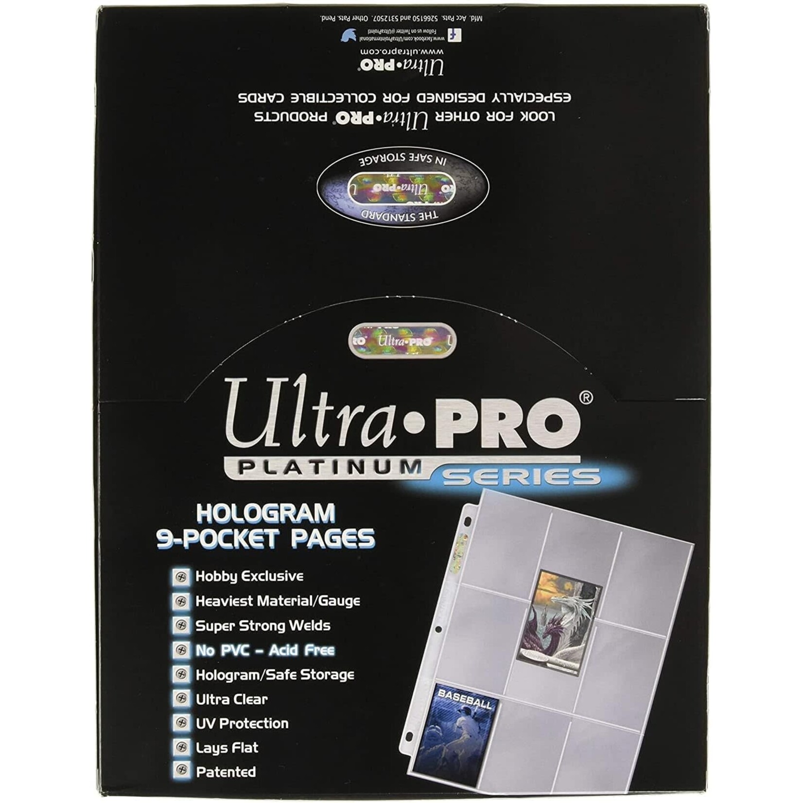 UltraPRO 81320 Ultra Pro 9 Pocket Card Page - 100 Pages
