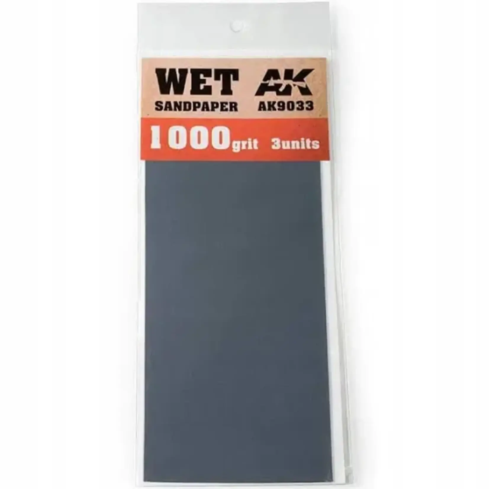 AK Interactive 9033 Wet Sandpaper Sheets 1000 Grit (3)