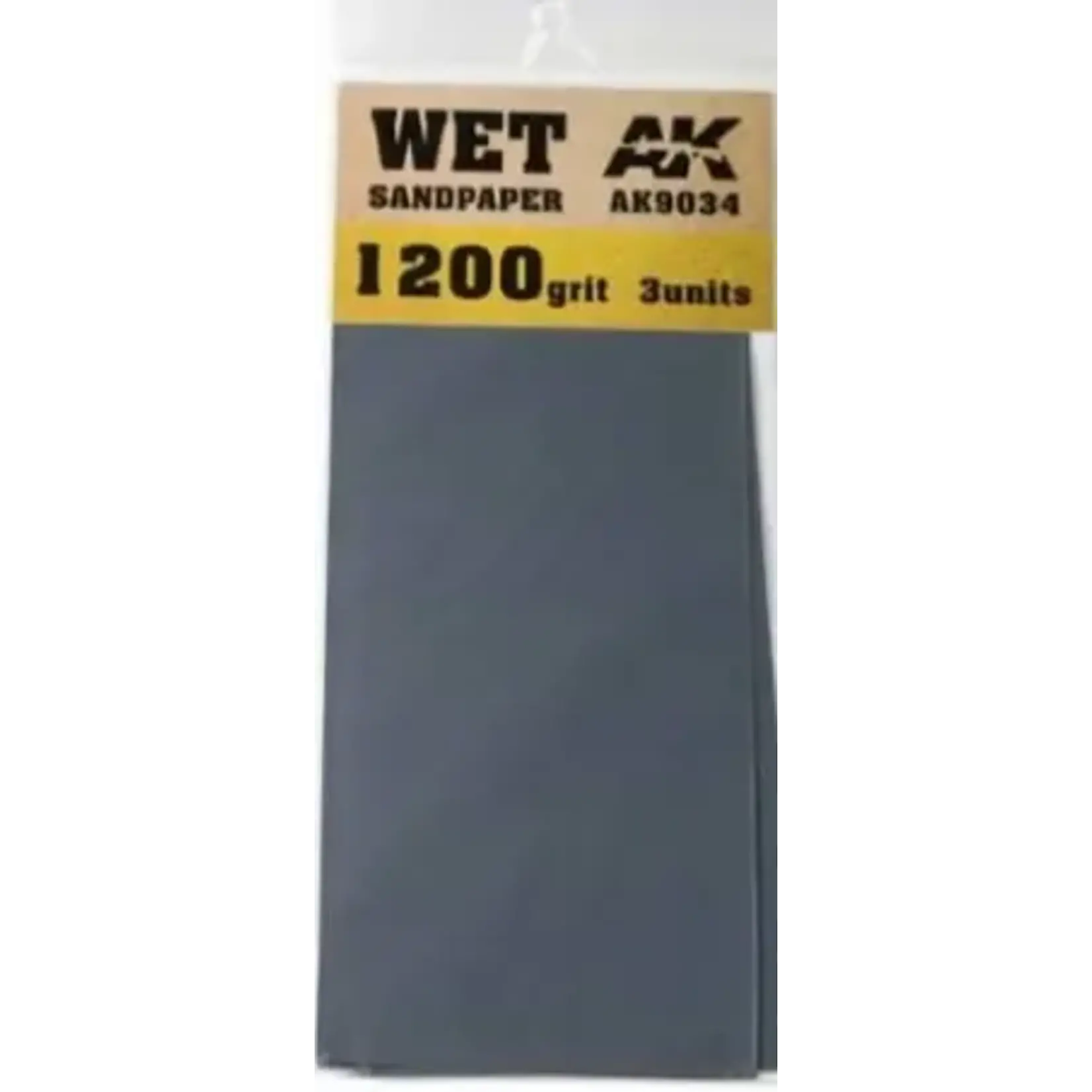 AK Interactive 9034 Wet Sandpaper Sheets 1200 Grit (3)
