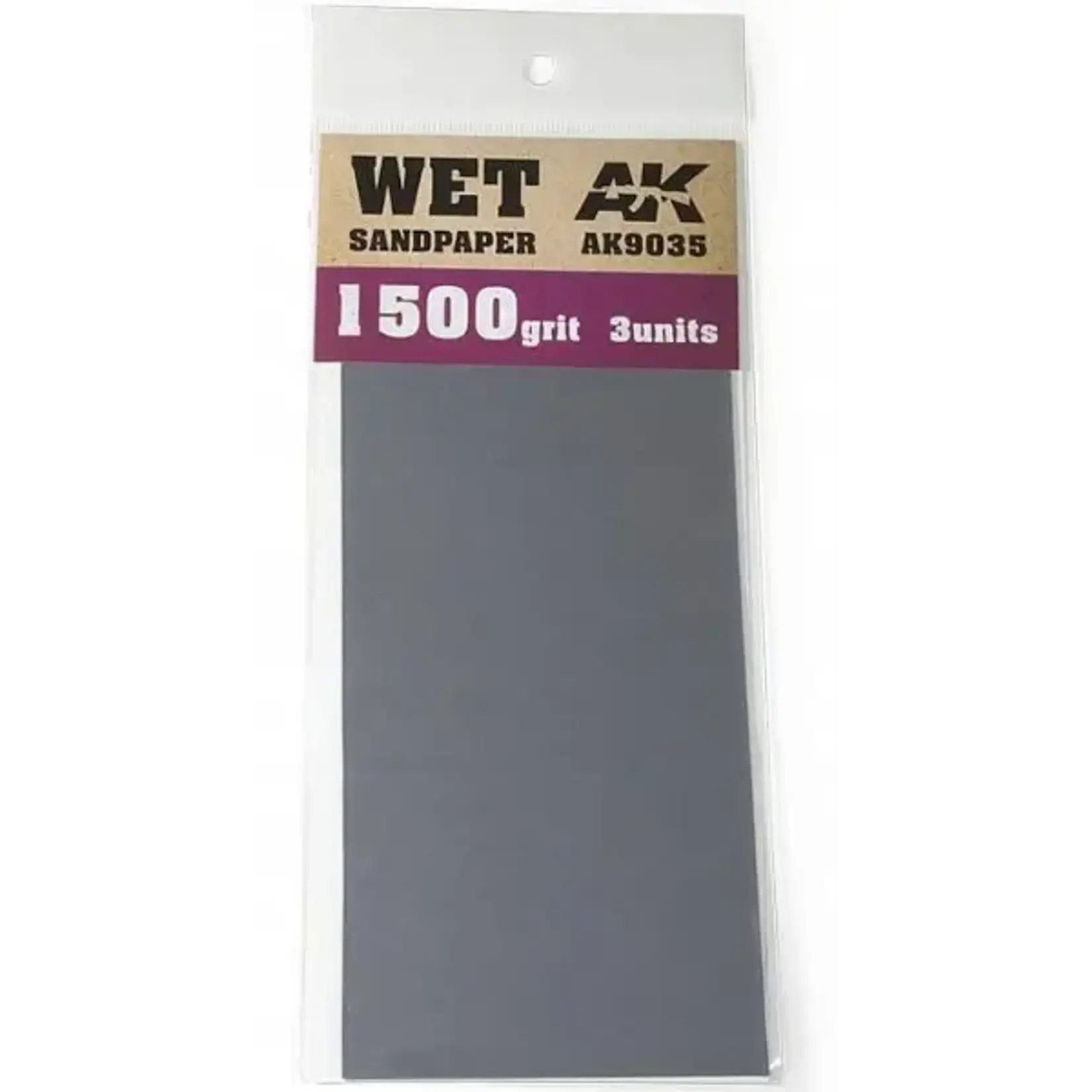 AK Interactive 9035 Wet Sandpaper Sheets 1500 Grit (3)