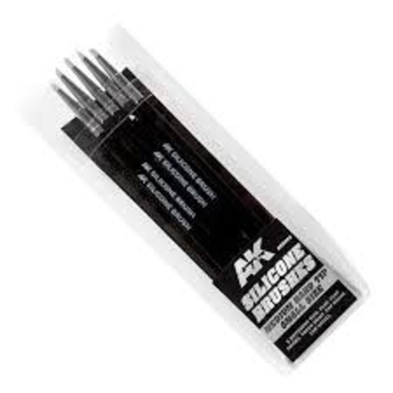 AK Interactive 9085 Medium Tip Small Size Silicone Brushes - 5 Pack