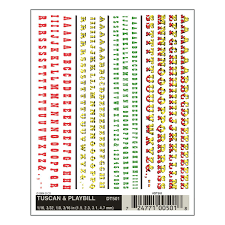 501 Tuscan & Playbill Letters Dry Transfer