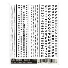 508 Railroad Gothic Letters, Black
