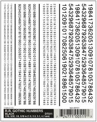 509 Railroad Roman Numbers, Black