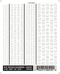 510 Railroad Roman Numbers, White