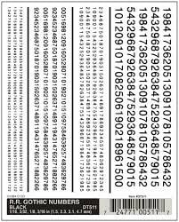 511 Railroad Gothic Numbers, Black