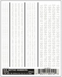 512 Railroad Gothic Numbers, White
