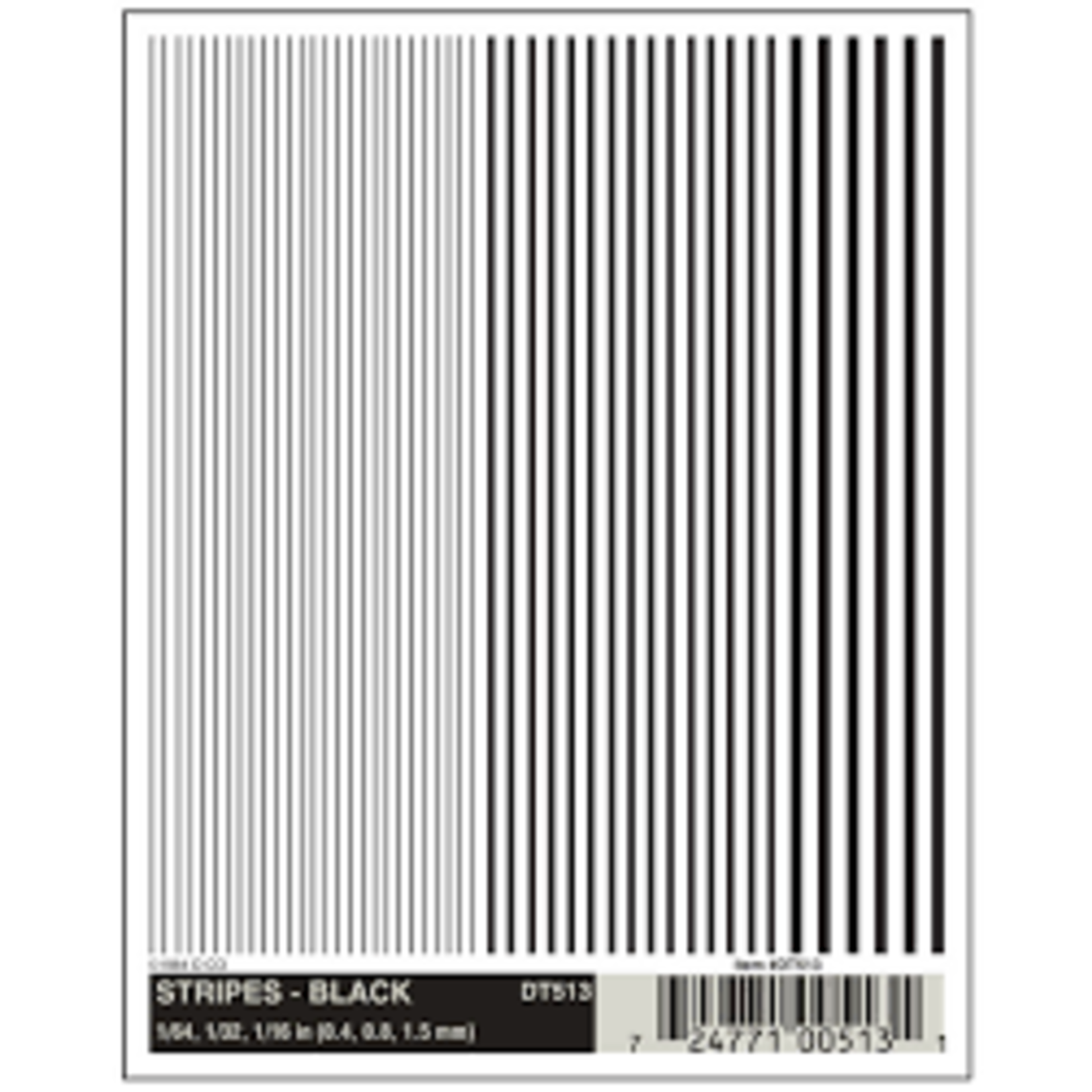 Woodland Scenics 513 Stripes, Black