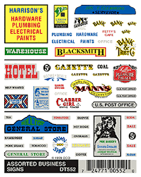 552 Dry Transfer, Assorted Business Signs