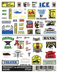 554 Dry Transfer, Product/Advertising Signs
