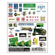 556 Dry Transfer, Assorted Logos/Advertising Signs