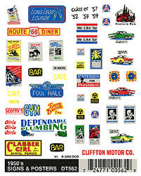 562 Dry Transfer, Signs & Posters/1950's