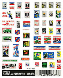 563 Dry Transfer, Signs & Posters/1940's