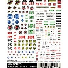 571 Dry Transfer, Mini Railroad Signs