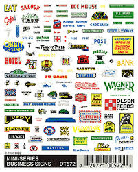 572 Dry Transfer Mini Business Signs