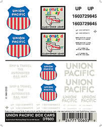 603 HO Boxcar Dry Transfer, UP