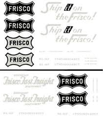 608 HO Boxcar Dry Transfer, Frisco
