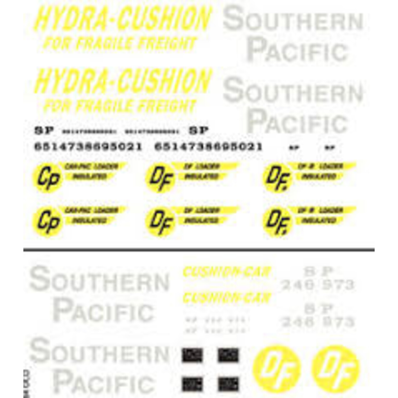 Woodland Scenics 609 HO Boxcar Dry Transfer, SP