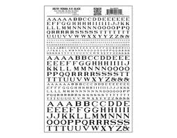 701 Roman Letters, Black Dry Transfers