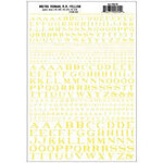 Woodland Scenics 705 Roman letters, Yellow Dry Transfers