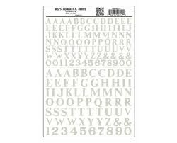 714 Roman RR White 3/8 & 1/2 Dry Transfers