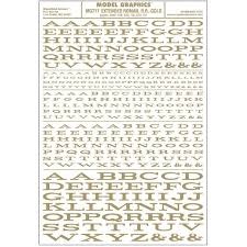717 Extended Roman RR Gold Dry Transfers