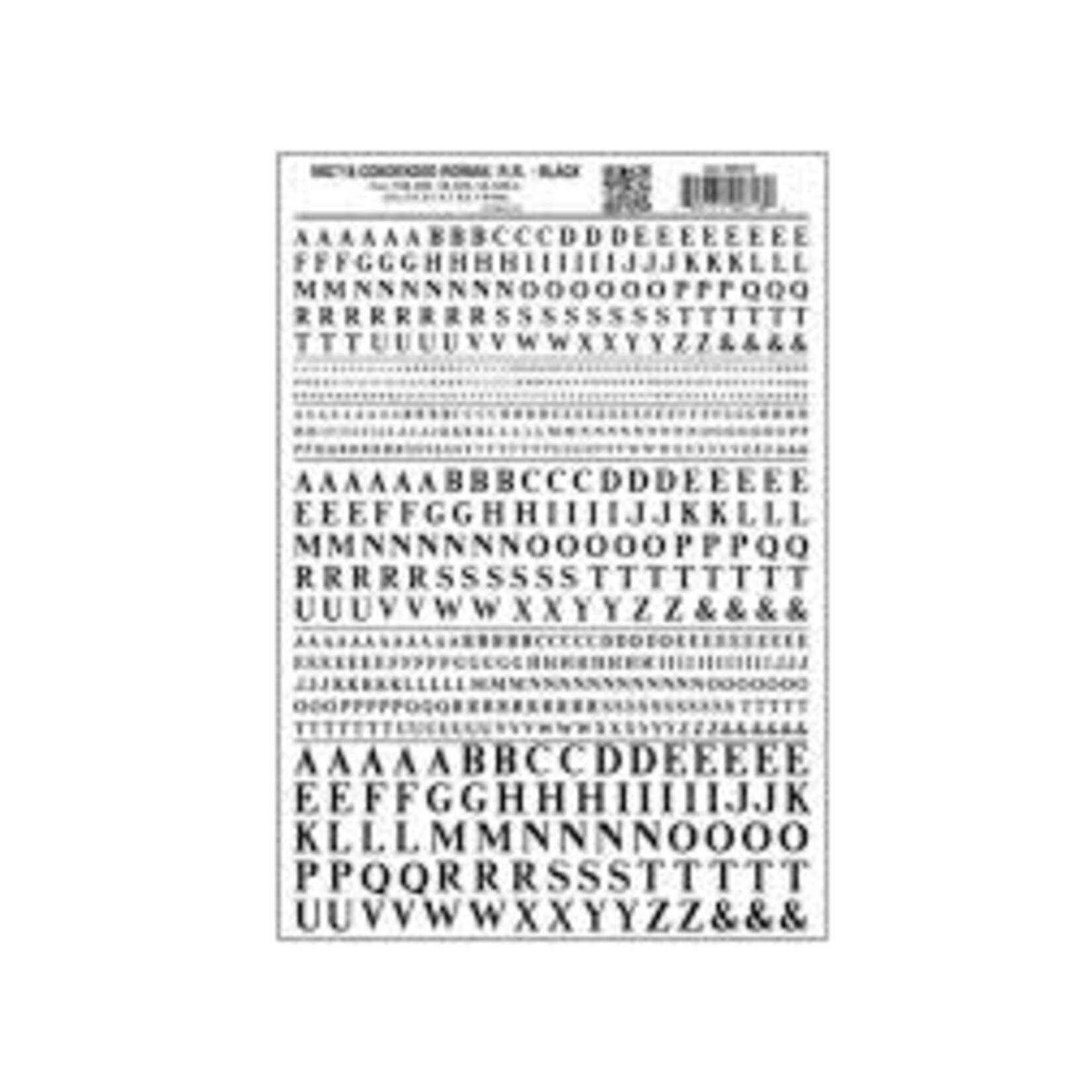 Woodland Scenics 718 Condensed Roman RR Black