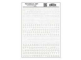 721 Gothic White Letters Dry Transfers