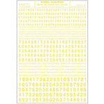 Woodland Scenics 730 Numbers Gothic RR Yellow