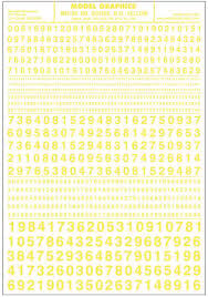 730 Numbers Gothic RR Yellow