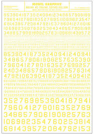 749 45* USA Gothic Numbers Yellow