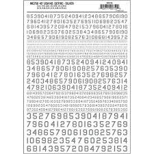 750 45* USA Gothic Numbers Silver