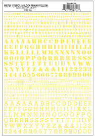 754 Stencil & Block Roman Yellow